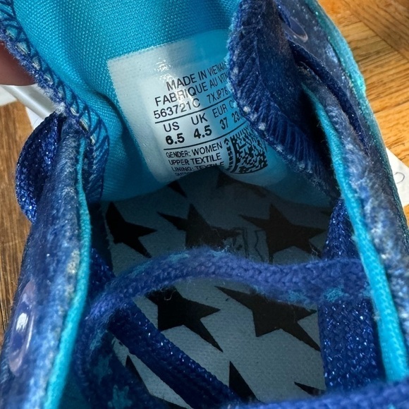 Converse CTAS Platform Miley Cyrus Velvet Glitter Sneaker Size 6.5 Women - Picture 8 of 8